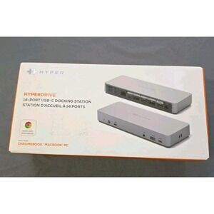 Hyper HyperDrive 14-Port USB-C Docking Station HD-GD1000-US-50 2 X HDMI 2.0